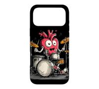 Carcasa para iPhone 17 Pro MAX Disfraz de corazón oscilante y latiendo para Amantes de los Tambores