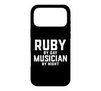 Carcasa para iPhone 17 Pro MAX Disfraz de músico rubí Gen Z Música milenaria Ruby Meme Canción