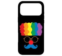 Carcasa para iPhone 17 Pro MAX Disfraz de Payaso de Pelo arcoíris Divertido Bigote Disfraz de Circo