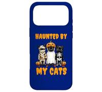 Carcasa para iPhone 17 Pro MAX Disfraz Divertido de Calabaza Fantasma Haunted by My Cats para Halloween