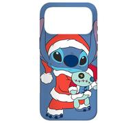 Carcasa para iPhone 17 Pro Max Disney Santa Stitch and Scrump Holiday Bígaro Blue