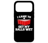 Carcasa para iPhone 17 Pro MAX Divertida fraternidad de Beer Pong con la Letra «I Came To Get My Balls Wet»