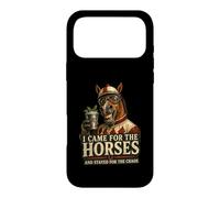 Carcasa para iPhone 17 Pro MAX Divertido Arte de «I Came for The Horses Stayed for Chaos Race Day»
