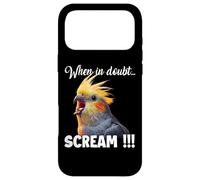 Carcasa para iPhone 17 Pro MAX Divertido Cockatiel T Screaming Bird Meme para propietarios