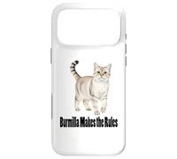 Carcasa para iPhone 17 Pro MAX Divertido diseño de Mascota Burmilla Cat Makes The Rules