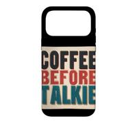 Carcasa para iPhone 17 Pro MAX Divertido Disfraz de café Antes del discurso de Talkie