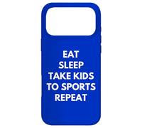 Carcasa para iPhone 17 Pro MAX Divertido Eat Sleep Kids Sports Repeat Mom Dad Sport Fan