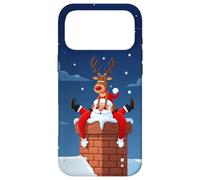 Carcasa para iPhone 17 Pro MAX Divertido Estuche navideño de Renos y Papá Noel para Humor