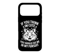 Carcasa para iPhone 17 Pro MAX Divertido Fursuit Diciendo Si Piensas Que Soy Lindo Lince