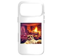Carcasa para iPhone 17 Pro MAX Divertido Gato navideño Selfie Caos Festivo y Gato Festivo