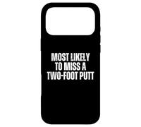 Carcasa para iPhone 17 Pro MAX Divertido Golf a Juego con más probabilidades de perderse un Putt de Dos pies