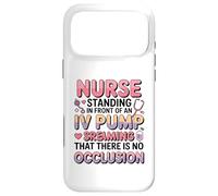 Carcasa para iPhone 17 Pro MAX Divertido Im Just a Nurse in The Front IV Pump Struggle Nurses