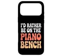 Carcasa para iPhone 17 Pro MAX Divertido Juego de Palabras de Piano I'D Rather Be On The Piano Bench