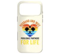 Carcasa para iPhone 17 Pro MAX Divertido Marido Esposa Paddle Pickleball Jugador,Socio de por Vida