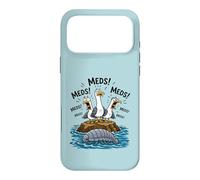 Carcasa para iPhone 17 Pro MAX Divertido píldora Bug Meds Gaviota Grito Enfermera Juego de Palabras Médico Humor