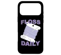 Carcasa para iPhone 17 Pro MAX Divertido Punto de Cruz y Hilo Dental de Bordado Diario Bobina de Hilo Dental