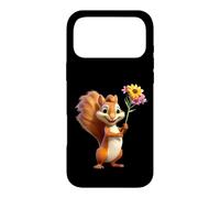 Carcasa para iPhone 17 Pro MAX Divertido Regalo de Animales para Amantes de Las Flores de Ardilla para Hombres, Mujeres y niños