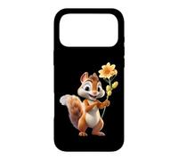 Carcasa para iPhone 17 Pro MAX Divertido Regalo de Animales para Amantes de Las Flores de Ardilla para Hombres, Mujeres y niños