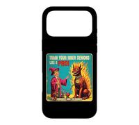 Carcasa para iPhone 17 Pro MAX Divertido Retro Oculto Entrena Tus Demonios Interiores Vintage
