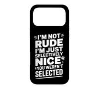 Carcasa para iPhone 17 Pro MAX Divertido Selectivamente Agradable Fuiste Humor Seleccionado