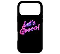 Carcasa para iPhone 17 Pro MAX Divertido Texto 3D Funny Let's Go Citas para La Gente Divertido Vamos Vamos