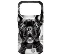 Carcasa para iPhone 17 Pro MAX Divertido UFO Bulldog Francés Selfie Alien Encuentro Perro Meme