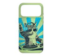 Carcasa para iPhone 17 Pro MAX DJ Cat Disco Funny Sound Tech Headphone Techno Music