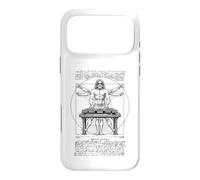 Carcasa para iPhone 17 Pro MAX DJ Turntable Hombre Vitruvio Leonardo Da Vinci Club Music