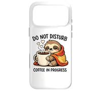 Carcasa para iPhone 17 Pro MAX Do Not Disturb Coffee Sloth Cute Funny Morning Mood Tees