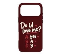 Carcasa para iPhone 17 Pro MAX Do U Love Me Yes No Maybe Humor de Pareja Cita romántica