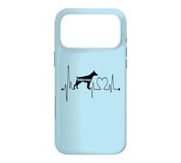 Carcasa para iPhone 17 Pro MAX Doberman Dog Heartbeat ECG Pulse Funny My Dogs Are My Cardio