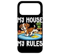 Carcasa para iPhone 17 Pro MAX Dog My House My Rules Amante de los Perros Divertido Dueño de Perro Chistes de Mascotas