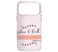 Carcasa para iPhone 17 Pro MAX ¿Dónde está la Muerte tu Victoria? Corintios 15:55 Pascua