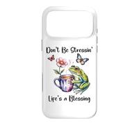 Carcasa para iPhone 17 Pro MAX Don't Be Stressin' Life'S a Blessing God Fully Rely On Frog