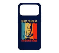 Carcasa para iPhone 17 Pro MAX Don't Follow Me I Do Stupid Things Retro Windsurf