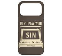 Carcasa para iPhone 17 Pro MAX Don't Play with Sin - Retro Arcade Game Christian Gospel