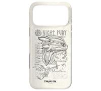 Carcasa para iPhone 17 Pro MAX DreamWorks Dragons Night Fury Sketch Toothless