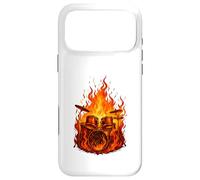 Carcasa para iPhone 17 Pro MAX Drum Set Rock Band Drummer Flame Rocker for Drumming Lovers