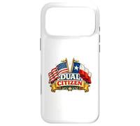 Carcasa para iPhone 17 Pro MAX Dual Citizen Texas American Flag Patriotic Funny Pride
