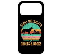 Carcasa para iPhone 17 Pro MAX Easily Distracted by Dholes & Books Retro Wild Dogs Lover