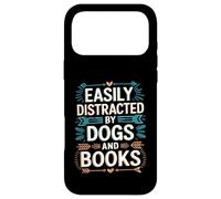Carcasa para iPhone 17 Pro MAX Easily Distracted by Dogs and Books Funny Pet Lover Joke Men