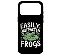 Carcasa para iPhone 17 Pro MAX Easily Distracted by Frogs Funny Frogs Lovers Jokes Men Kids