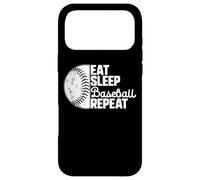 Carcasa para iPhone 17 Pro MAX Eat Sleep Baseball Repeat Softball Catcher Batter Baseballer