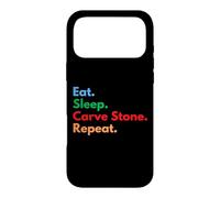 Carcasa para iPhone 17 Pro MAX Eat Sleep Carve Stone Repeat para talladores de Piedra y Amantes