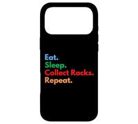 Carcasa para iPhone 17 Pro MAX Eat Sleep Collect Rocks Repeat para coleccionistas y Amantes de Rocas