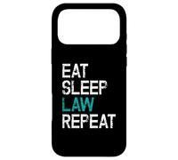 Carcasa para iPhone 17 Pro MAX Eat Sleep Law Repeat Abogado Diciendo