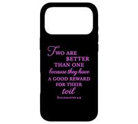 Carcasa para iPhone 17 Pro MAX Eclesiastés 4:9 Versículo de la Biblia Dos Son Mejores Que una Unidad