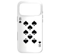 Carcasa para iPhone 17 Pro MAX Eight of Spades - Divertidos Disfraces de Halloween fáciles en la Parte Delantera y Trasera