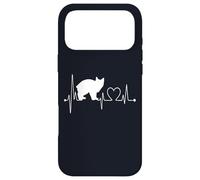 Carcasa para iPhone 17 Pro MAX EKG Divertido con el Latido del corazón de un Gato Manx con el Texto «Amo a mi Gato Manx», dueño de una Mascota