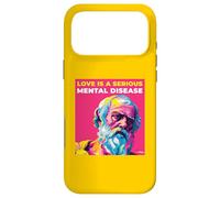 Carcasa para iPhone 17 Pro MAX El Amor es una Enfermedad Mental Palabras de sabiduría de Platón Estilo de Arte Pop